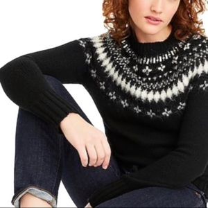 J. Crew Fair Isle Embellished Jeweled Sweater